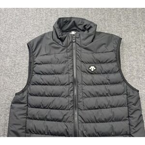 Descente Vest Mens Sz M Black Insulated Puffer Full Zip Ski Outdoor Thinsulate